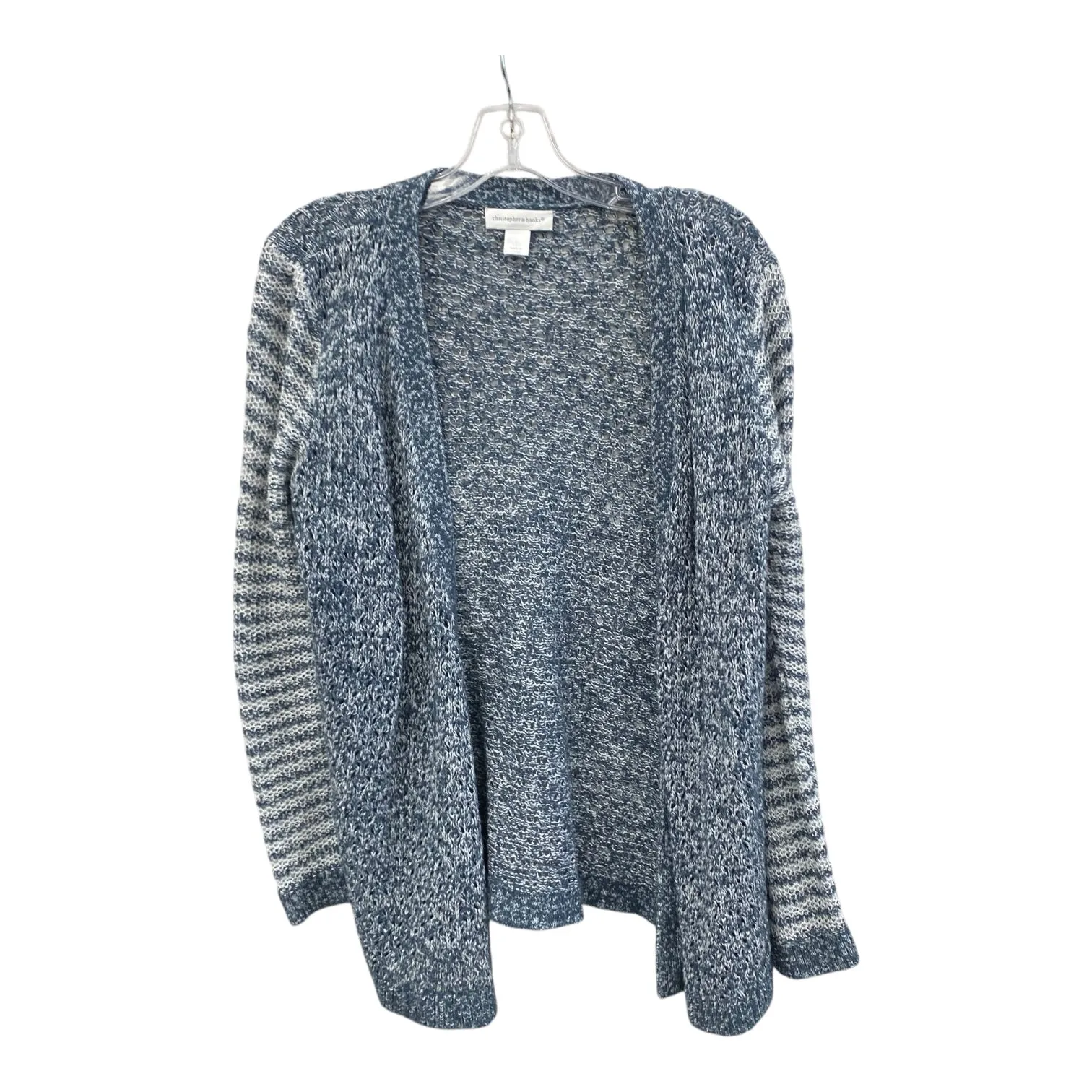 Sweater Cardigan By Christopher And Banks In Blue, Size:L