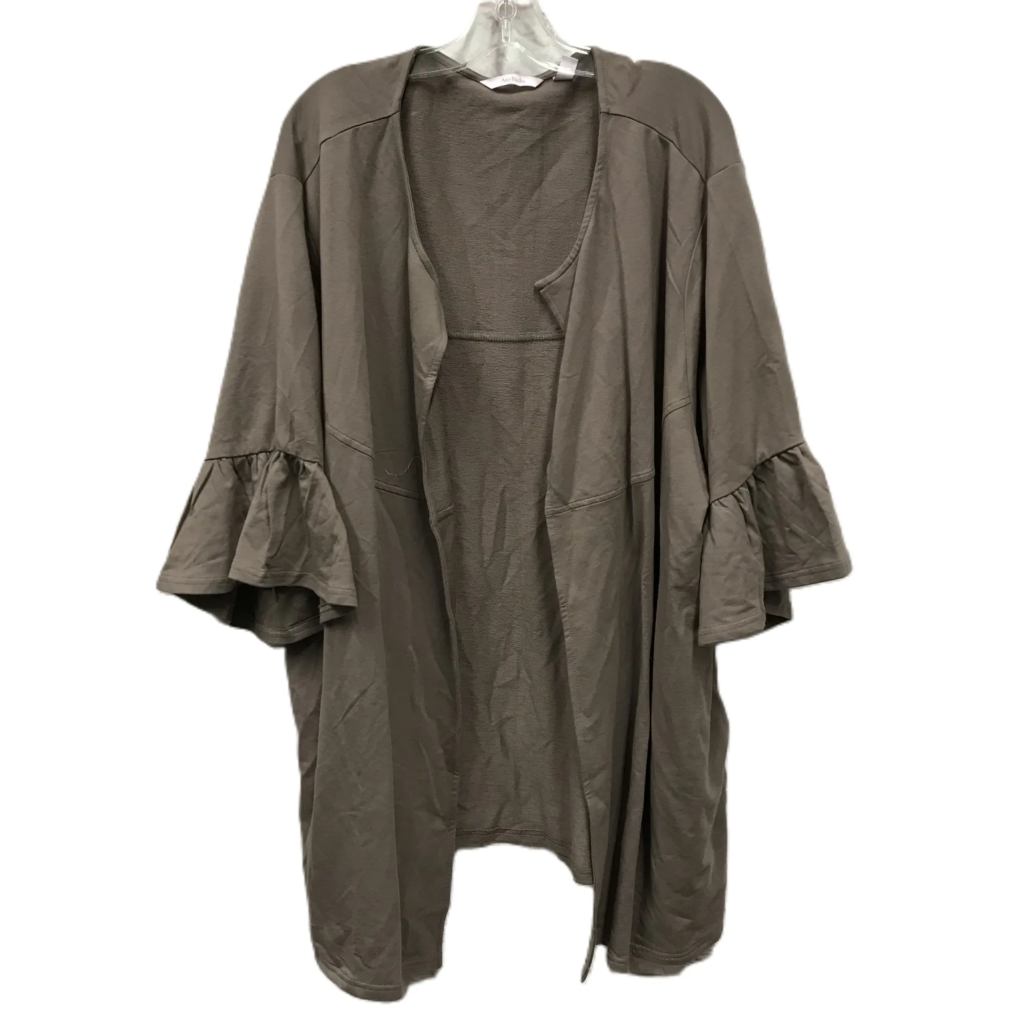 Taupe Cardigan By Any Body, Size: 3x