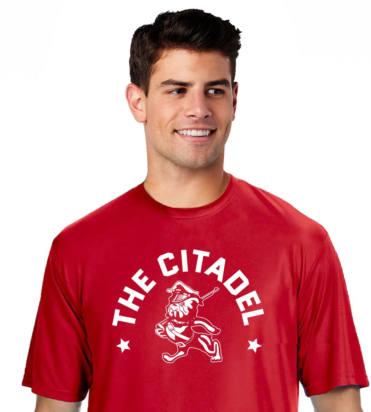 The Citadel, Marching Bulldog and Stars Cooling Performance Tee Shirt