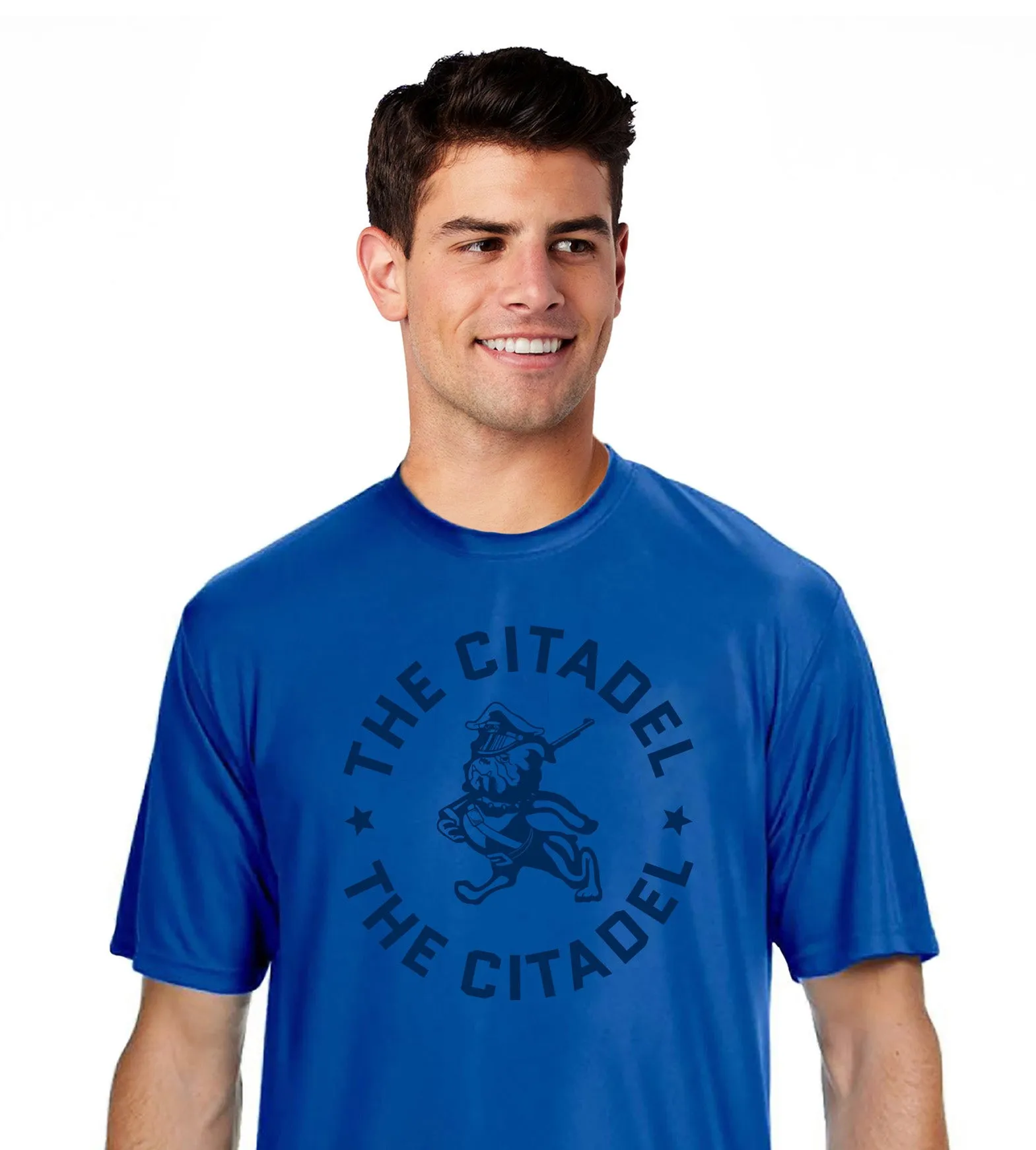 The Citadel Marching Bulldog and Stars Performance Tee