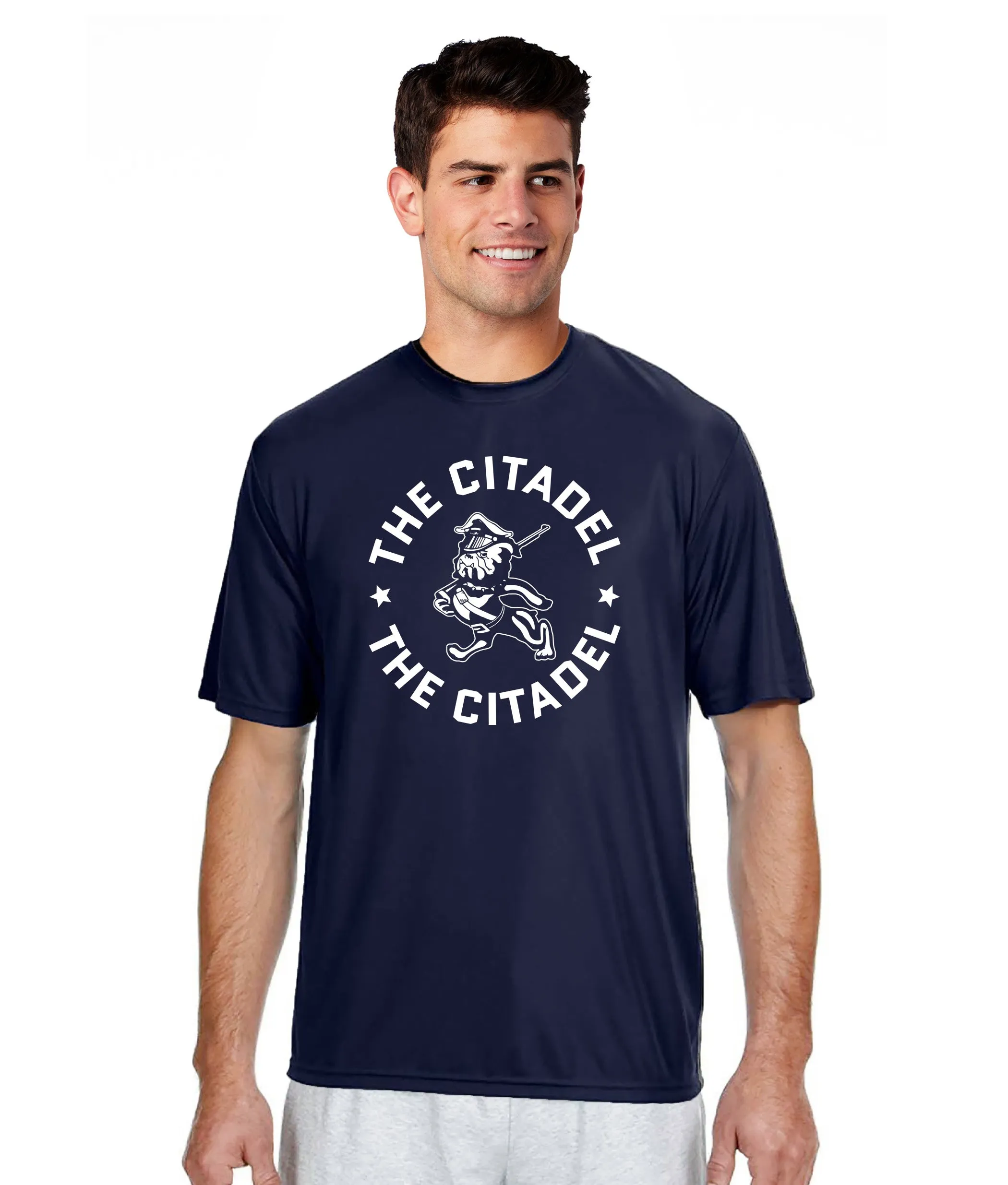 The Citadel Marching Bulldog and Stars Performance Tee