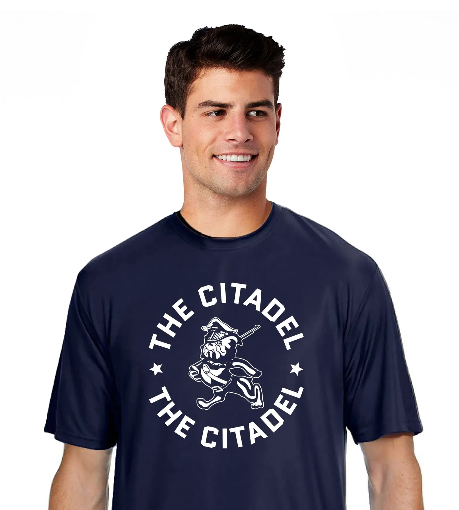 The Citadel Marching Bulldog and Stars Performance Tee