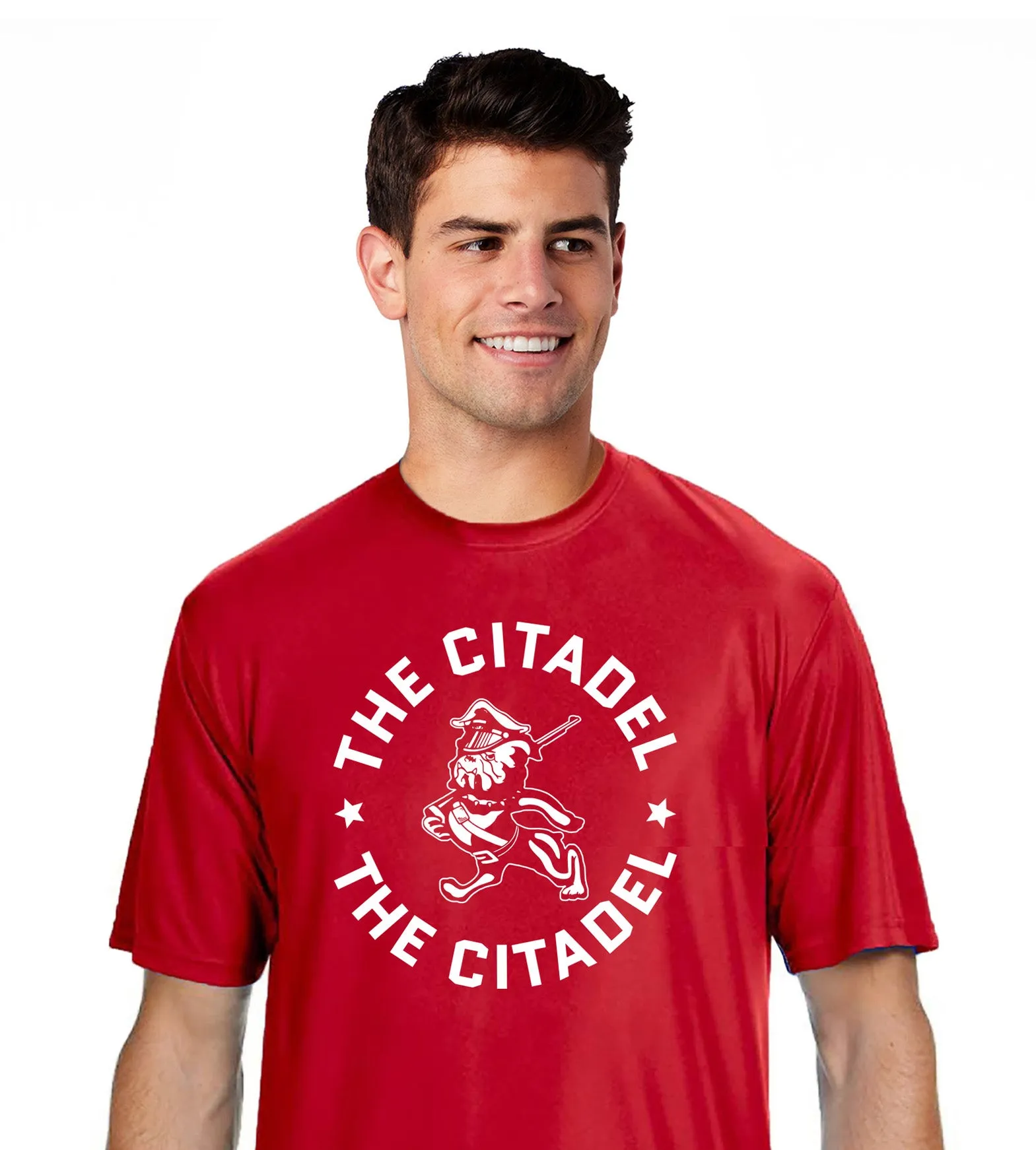 The Citadel Marching Bulldog and Stars Performance Tee