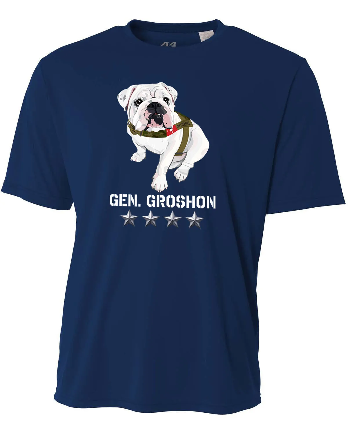 The Citadel Mascot Bulldog, General Groshon, AKA G3 Performance Tee Shirt