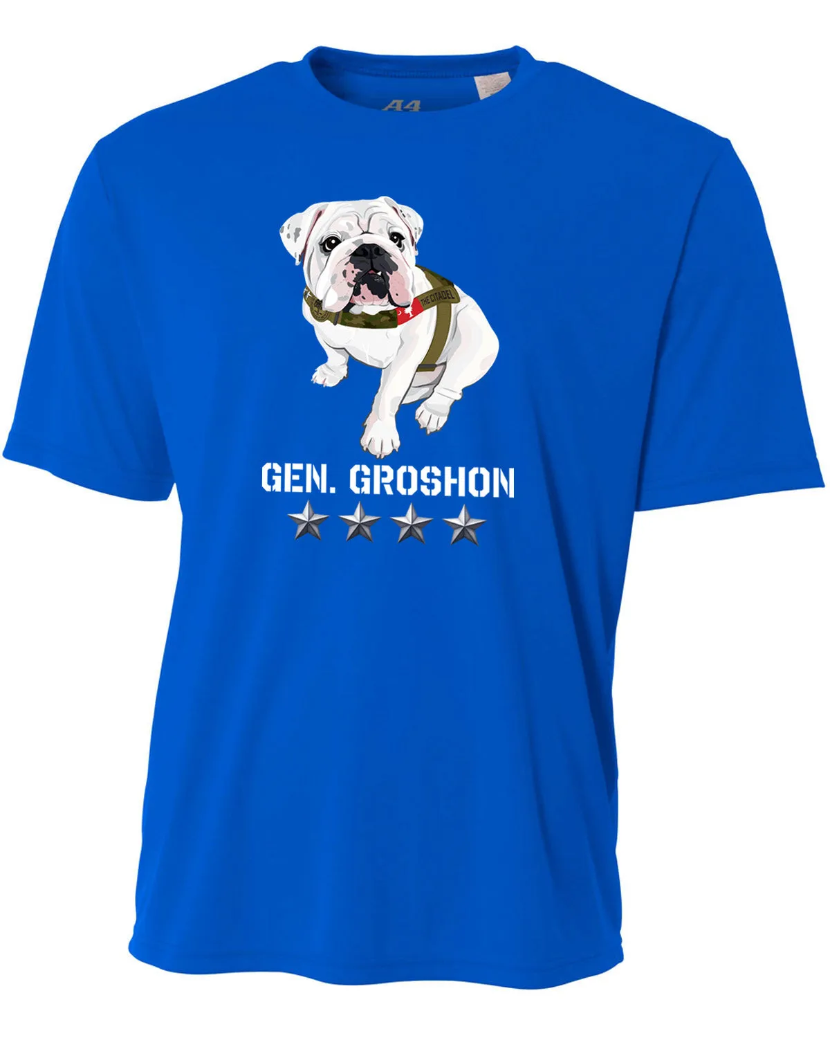 The Citadel Mascot Bulldog, General Groshon, AKA G3 Performance Tee Shirt