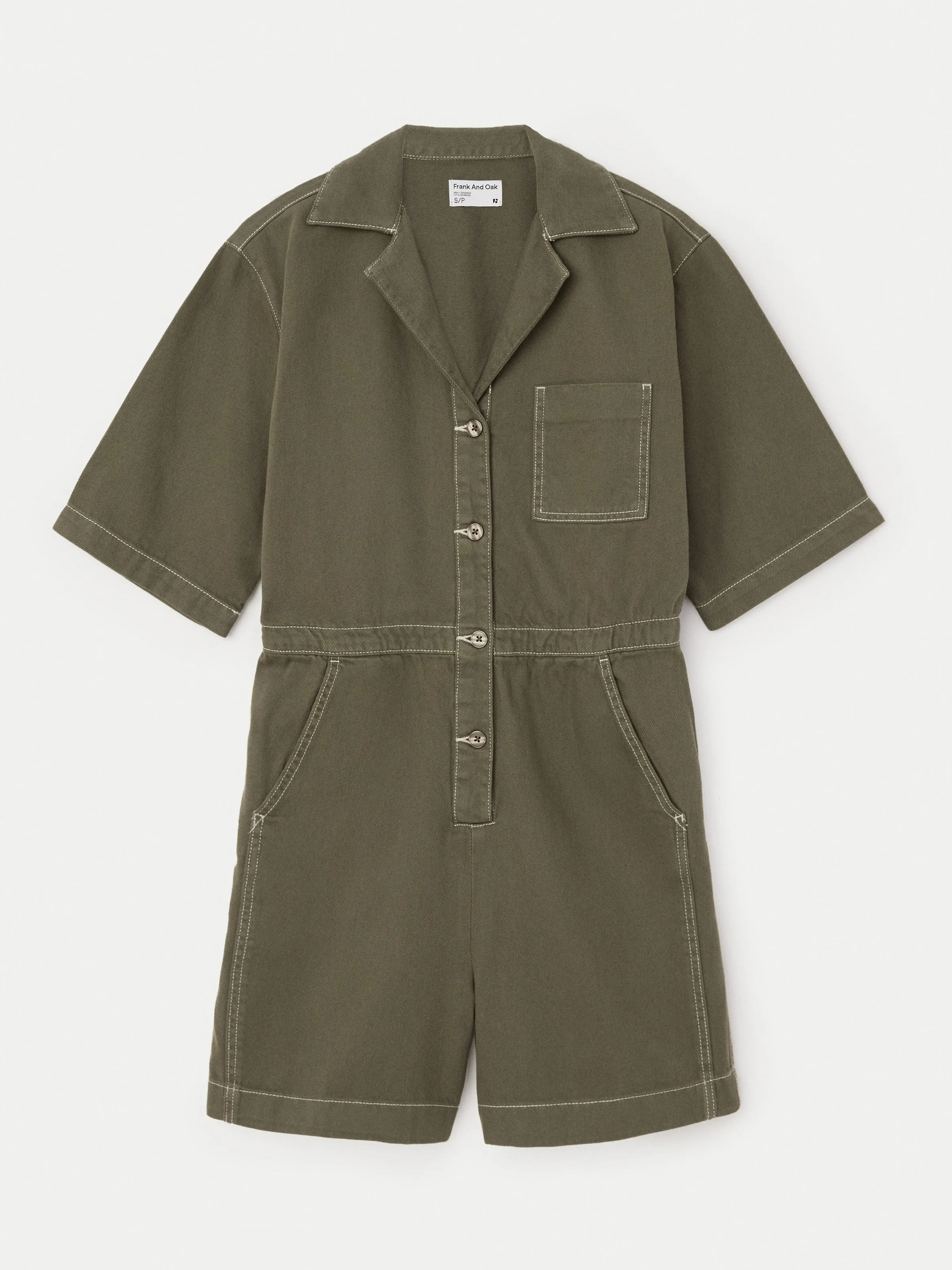 The Utility Romper in Green