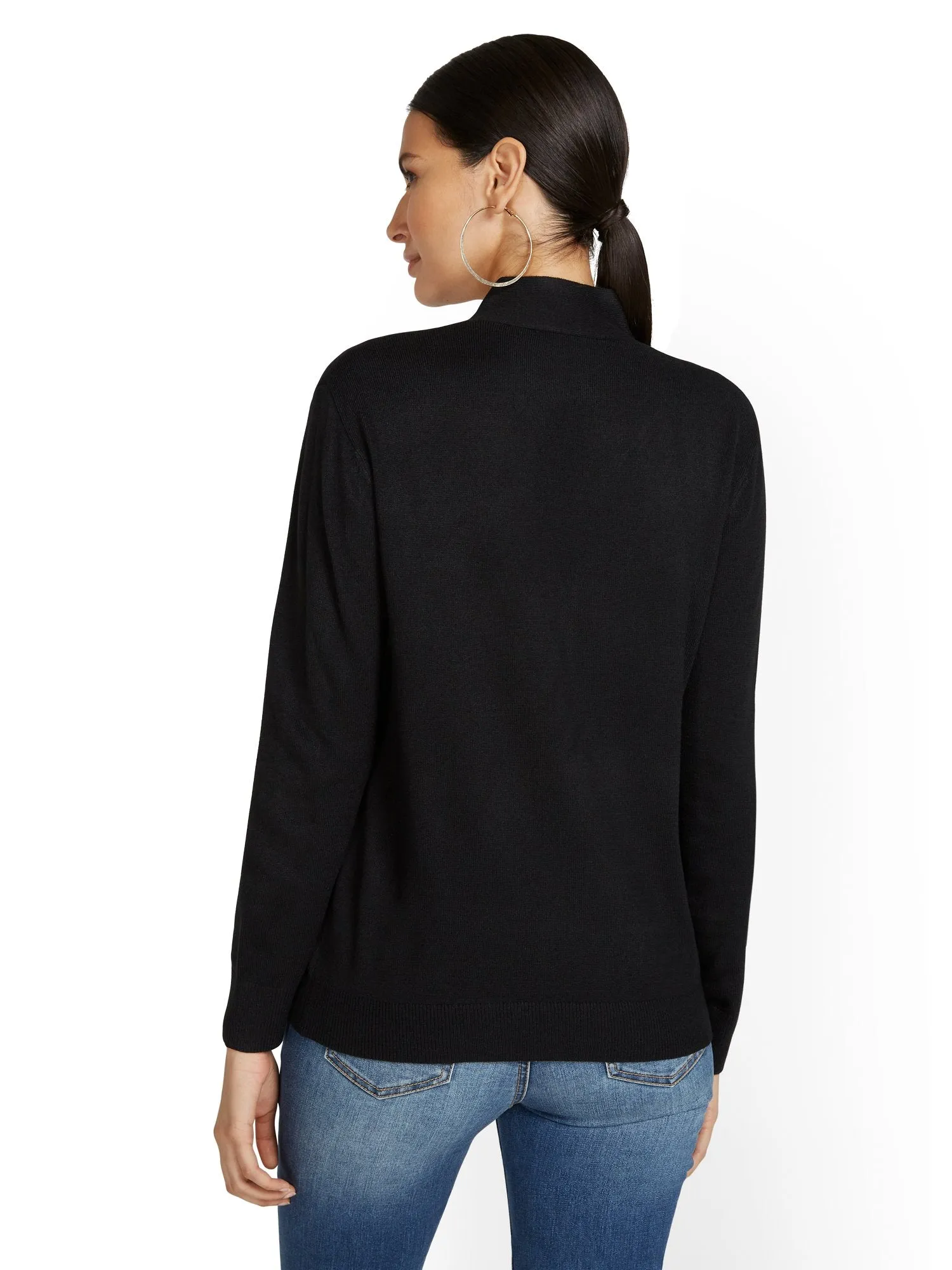 Tie-Front Pullover Sweater