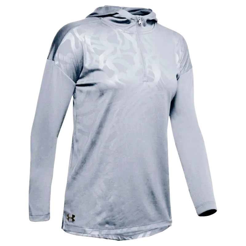 UA Women's Locker Emboss 1/4 Zip Hoodie