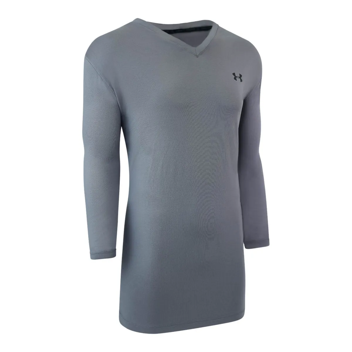 Under Armour Men's Fitted V-Neck Coldgear Long Sleeve Shirt Grey 5XL