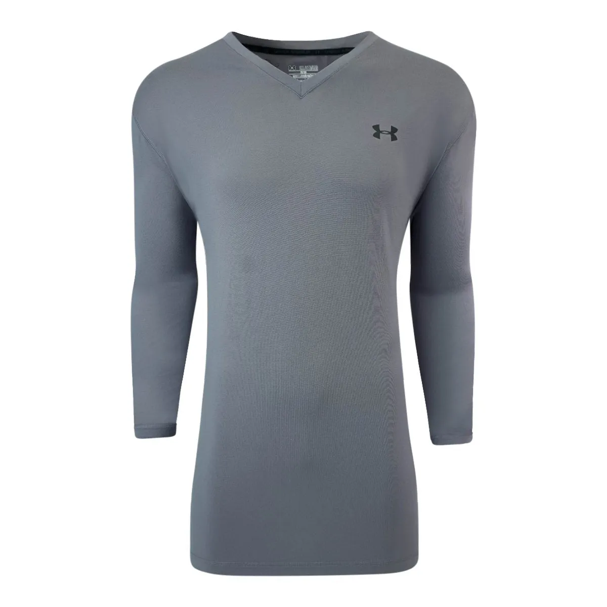 Under Armour Men's Fitted V-Neck Coldgear Long Sleeve Shirt Grey 5XL