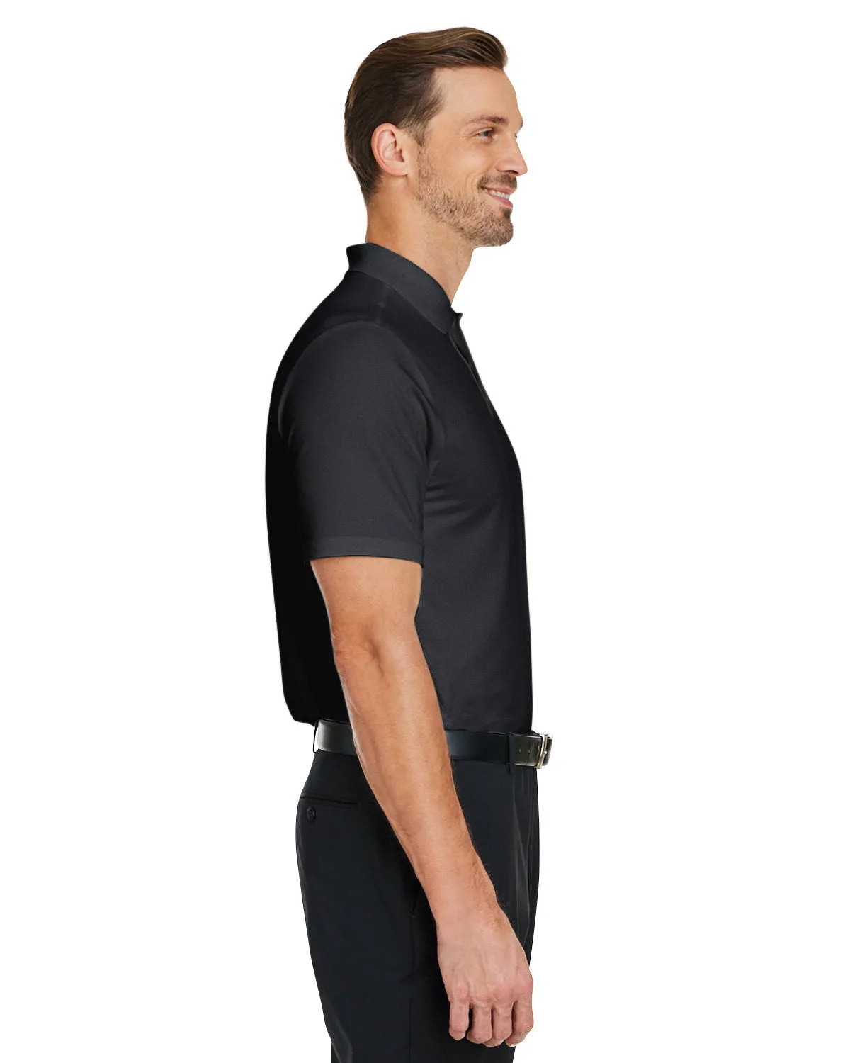 Under Armour Mens Performance 3.0 Custom Golf Polos, Black