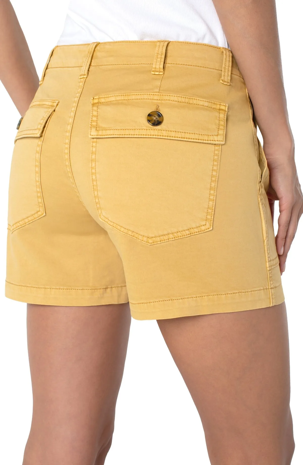 Utility Short w/ Flap Pockets - Golden Yellow