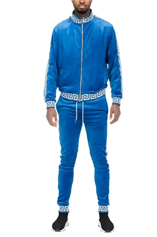 Velour Track Sets Status Print Warm Up Suits