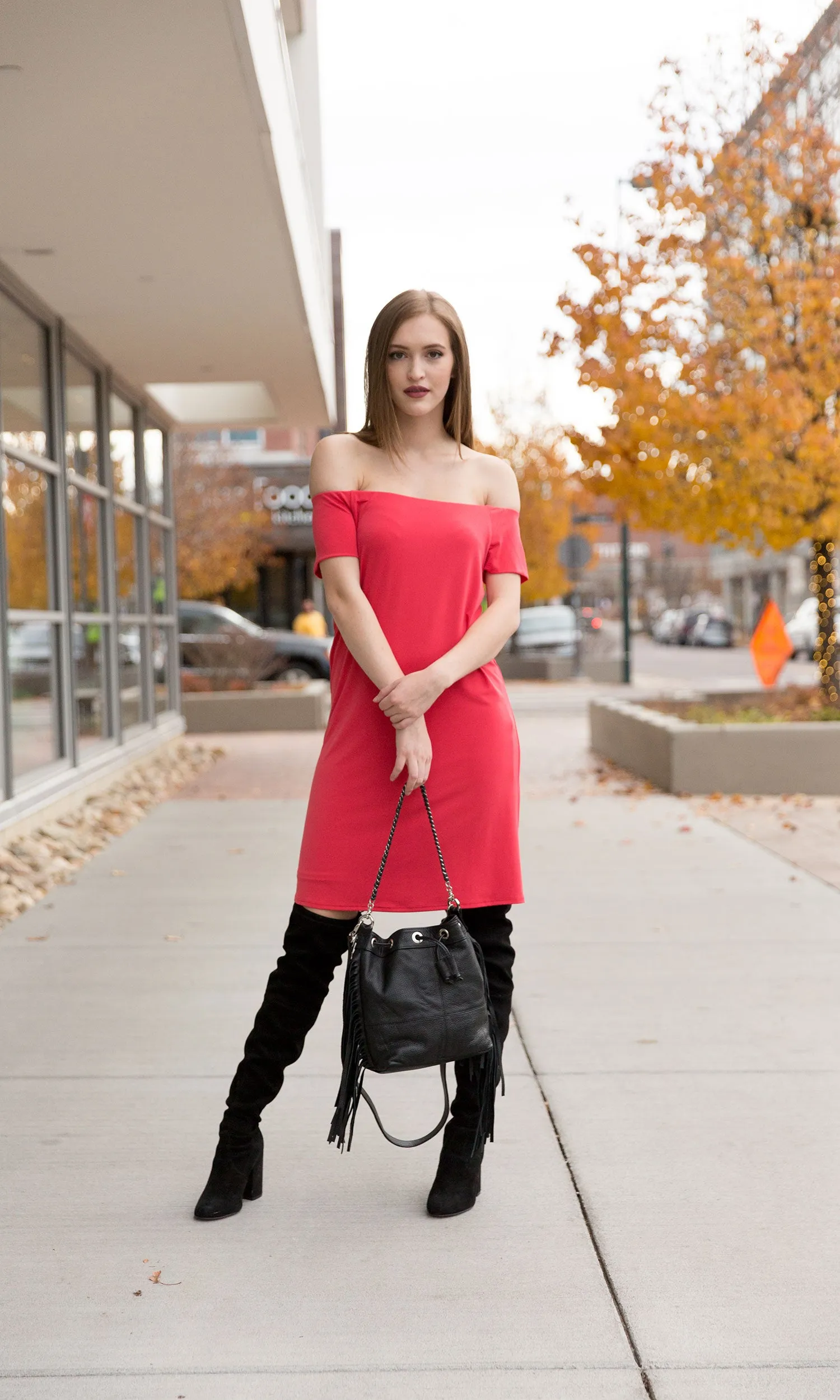 Velvet by Graham & Spencer Sorana Jersey Off the Shoulder Dress