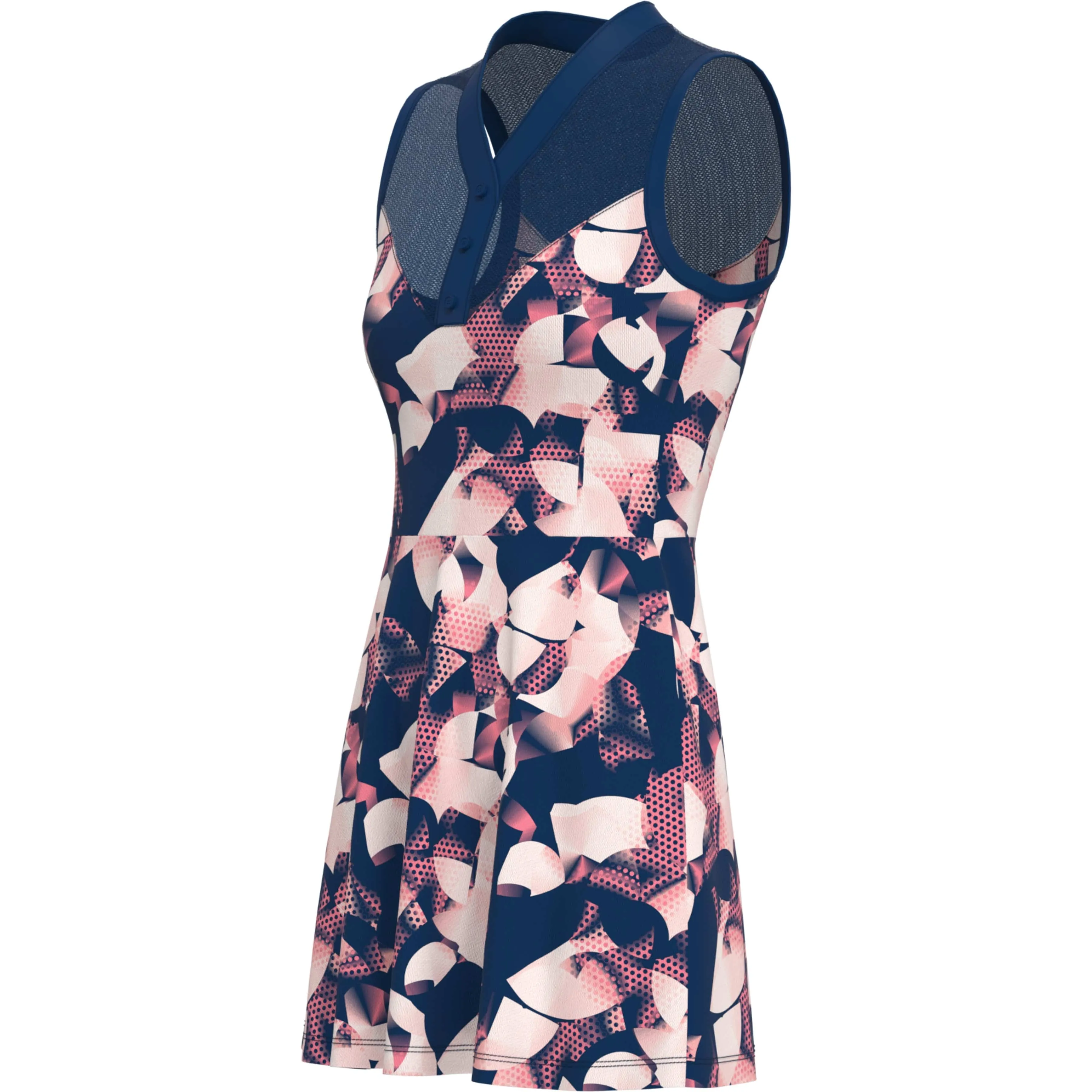 Women's Floral Print Tennis Dress with Mesh Yoke