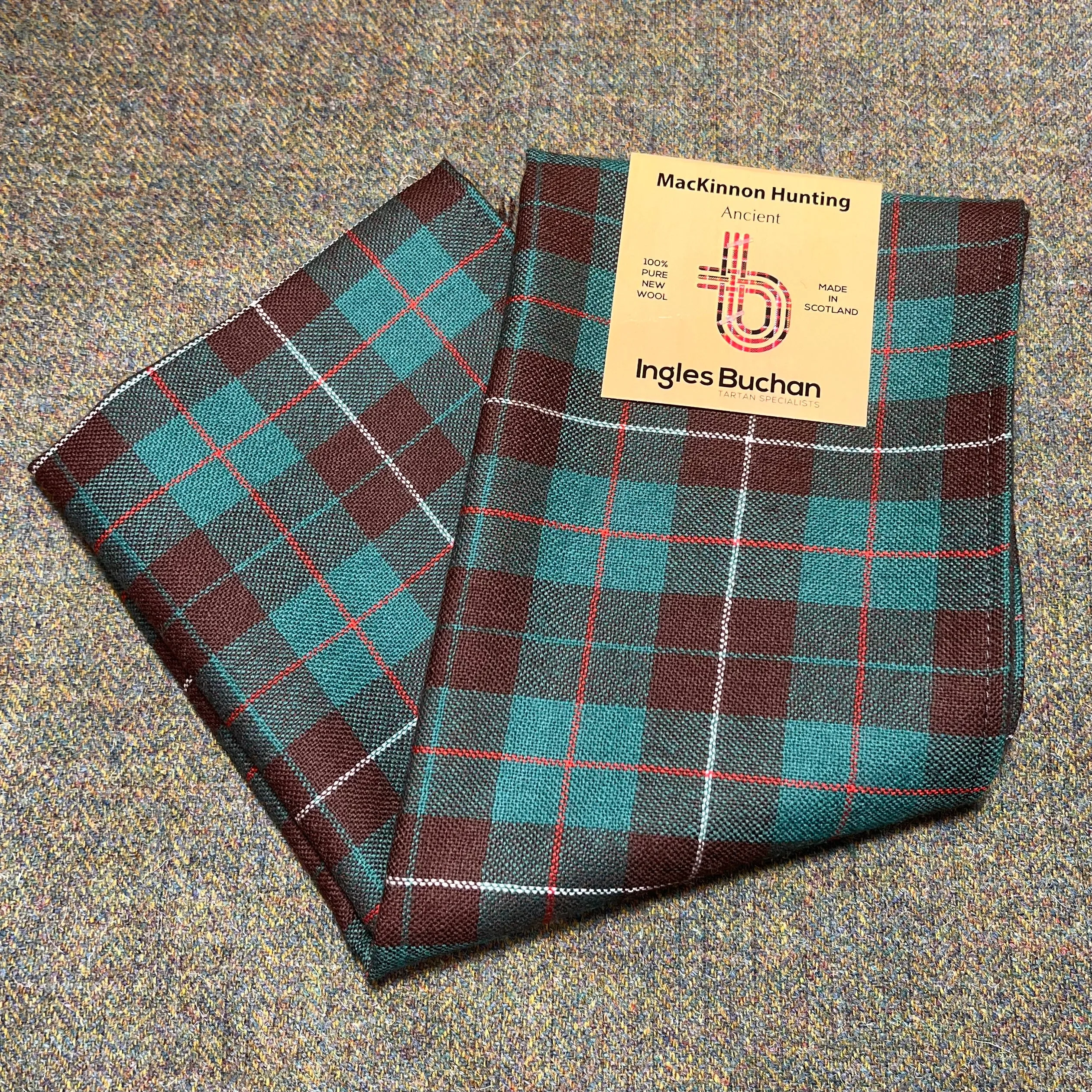 Wool Scarf in MacKinnon Hunting Ancient Tartan