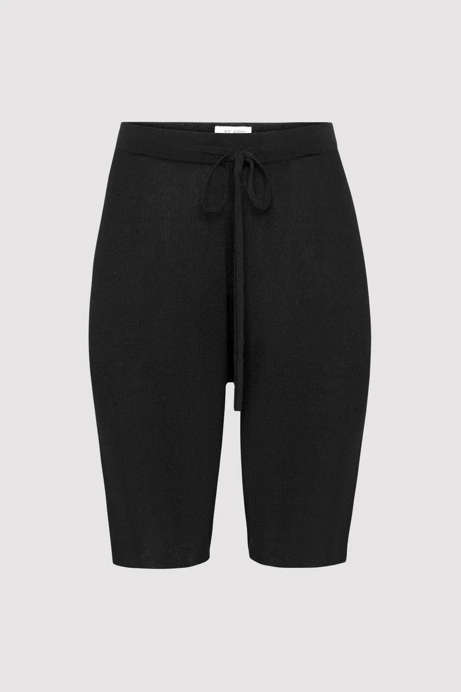 ZOLA KNIT LONG SHORTS - BLACK