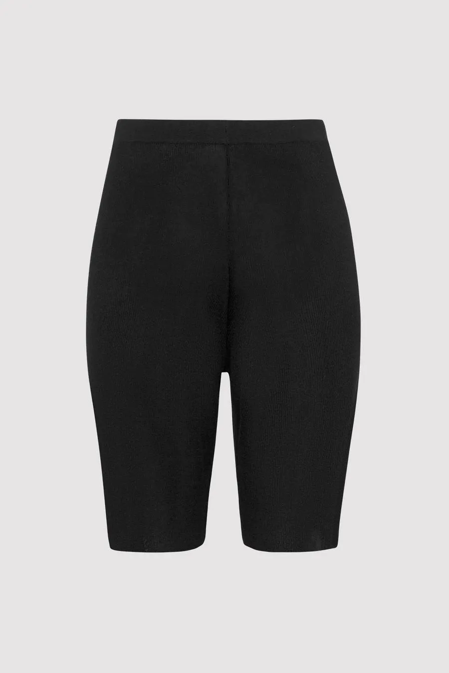 ZOLA KNIT LONG SHORTS - BLACK